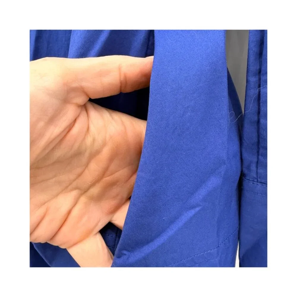 Co. Midi Length Blue Poplin Dress Size: XS - Picture 10 of 15